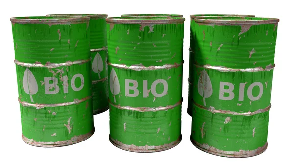 Gröna bio oljefat isolerad på vit — Stockfoto