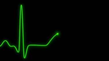 Dikişsiz vj döngü - neon sembolü - EKG eğrisi