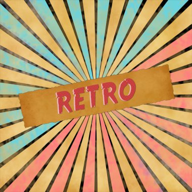 Mavi, pembe, vintage bir zemin üzerinde işareti