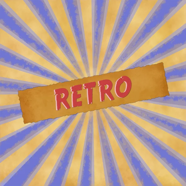 Retro sign on dark blue vintage background — Stock Photo, Image