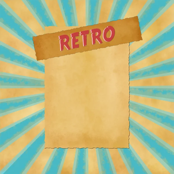 Retro sign on blue vintage background — Stock Photo, Image