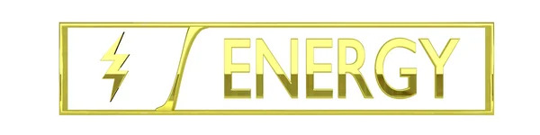 Gold energy icon - 3D render — Stock Photo, Image