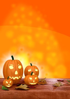 Cadılar Bayramı afiş tasarım şablonu ile kabak