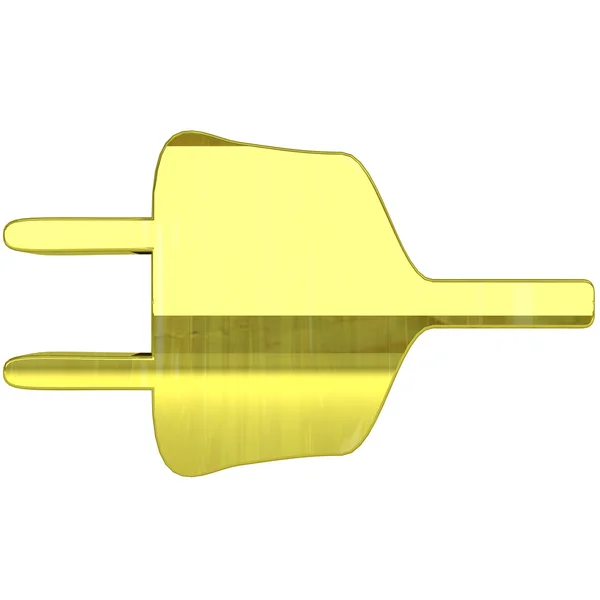 Иконка золотой мощности - 3D рендеринг — стоковое фото