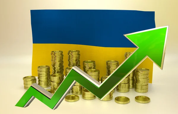 Currency appreciation - Ukrainian hryvnia — Stock Photo, Image