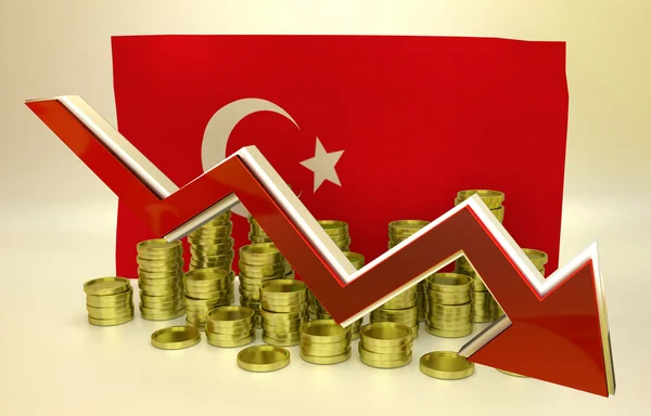 Valuta kollaps - ny turkisk lira — Stockfoto