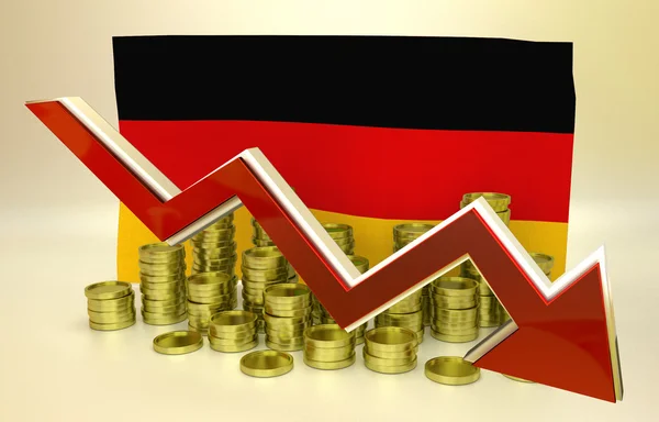 Валютный коллапс - экономика Германии — стоковое фото