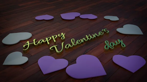 Tema Feliz día de San Valentín con corazones — Foto de Stock