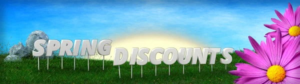 Spring Discounts background template — Stock Photo, Image
