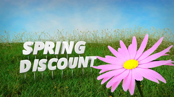 Spring Discount background template — Stock Photo, Image