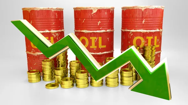 The price of fuel decreases — Stock Photo, Image