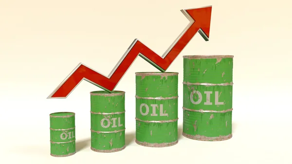 The price of oil rising up — Stock Photo, Image