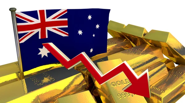 Currency collapse - Australian dollar — Stock Photo, Image