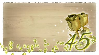 doğum günü kavramı altın gül ve yıldız parçacıklar - 45