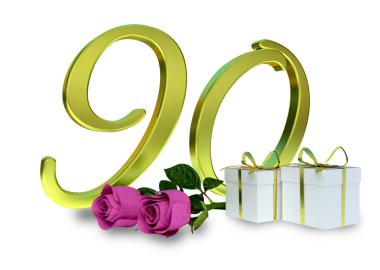 pembe Gül - 90 konseptiyle doğum günü inci