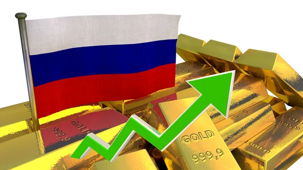 Currency appreciation - Russian ruble — Stock Photo, Image