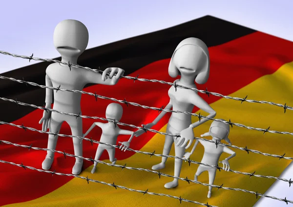 Μετανάστευση προς την Ευρώπη έννοια - κρίση στη Γερμανία — Φωτογραφία Αρχείου