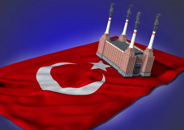 Εθνική βαριά βιομηχανία έννοια - τουρκική θέμα — Φωτογραφία Αρχείου