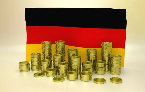 Altın sikke ve Alman bayrağı