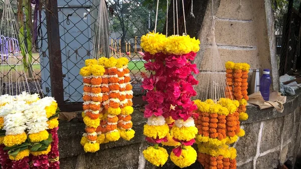 Çok Amaçlı Kullanım Için Tagetes Çiçeklerinin Manzarası — Stok fotoğraf