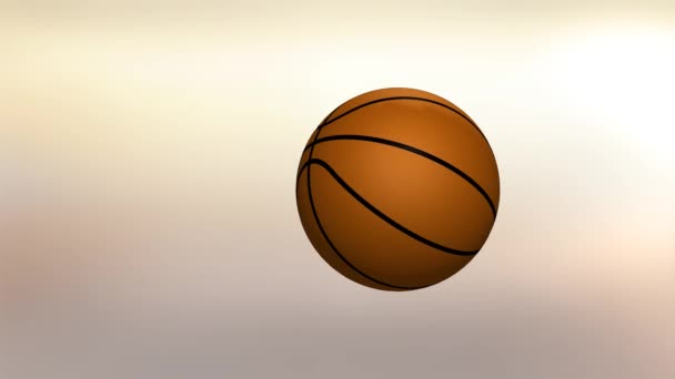 Basket Bal Animatie Voor Multifunctioneel Gebruik — Stockvideo