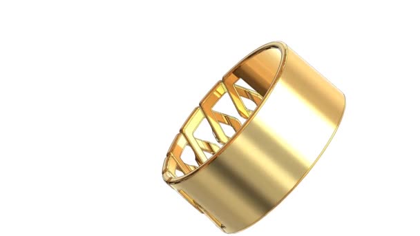 Anillo Oro Joyería Vídeo Para Uso Multiusos — Vídeos de Stock