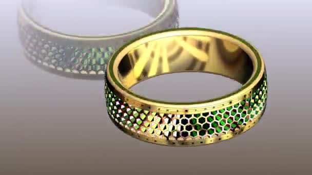 Anillo Moda Anillo Joyería Vídeo Para Uso Multiusos — Vídeo de stock