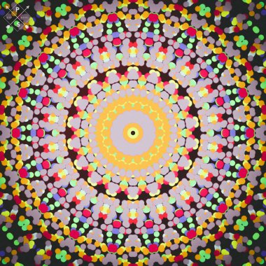 Projelerin çok amaçlı kullanımı için renkli soyut illüstrasyon tasarımı resimleri