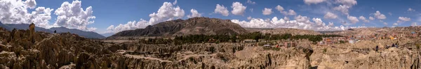 Enorme Panorama Della Valle Luna Moon Valley Fatta Rocce Paz — Foto Stock