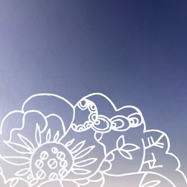 hassas beyaz çizim çiçek ve yaprakları üzerinde arka plan bulanık