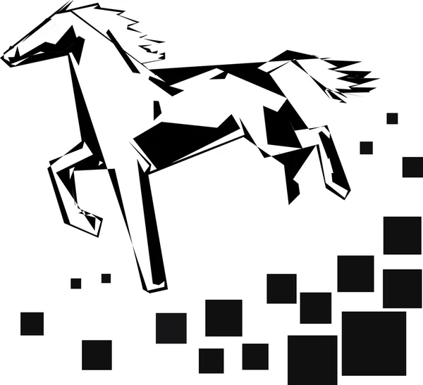 siluet siyah bir at farklı küpleri ile