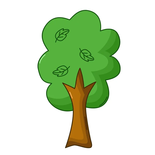 Icona dell'albero, stile cartone animato — Vettoriale Stock