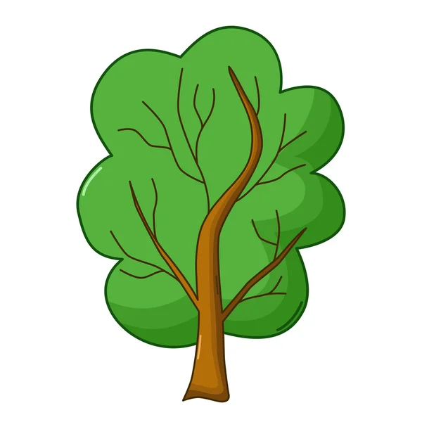 Иконка дерева, стиль мультфильма — стоковый вектор