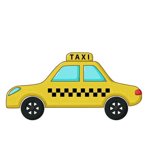 Піктограма автомобіля таксі, мультиплікаційний стиль — стоковий вектор