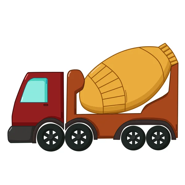 Recrete mixer icon, cartoon style — стоковый вектор