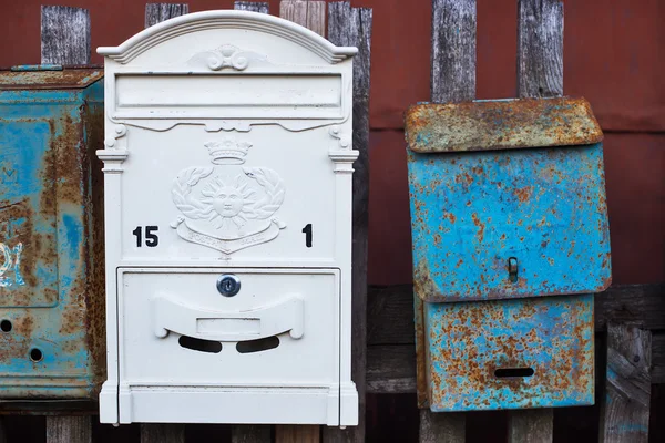 New and old mailboxes — Stock Photo, Image