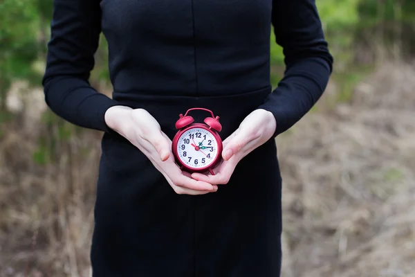 Red alarm clock concept — Stock Photo, Image