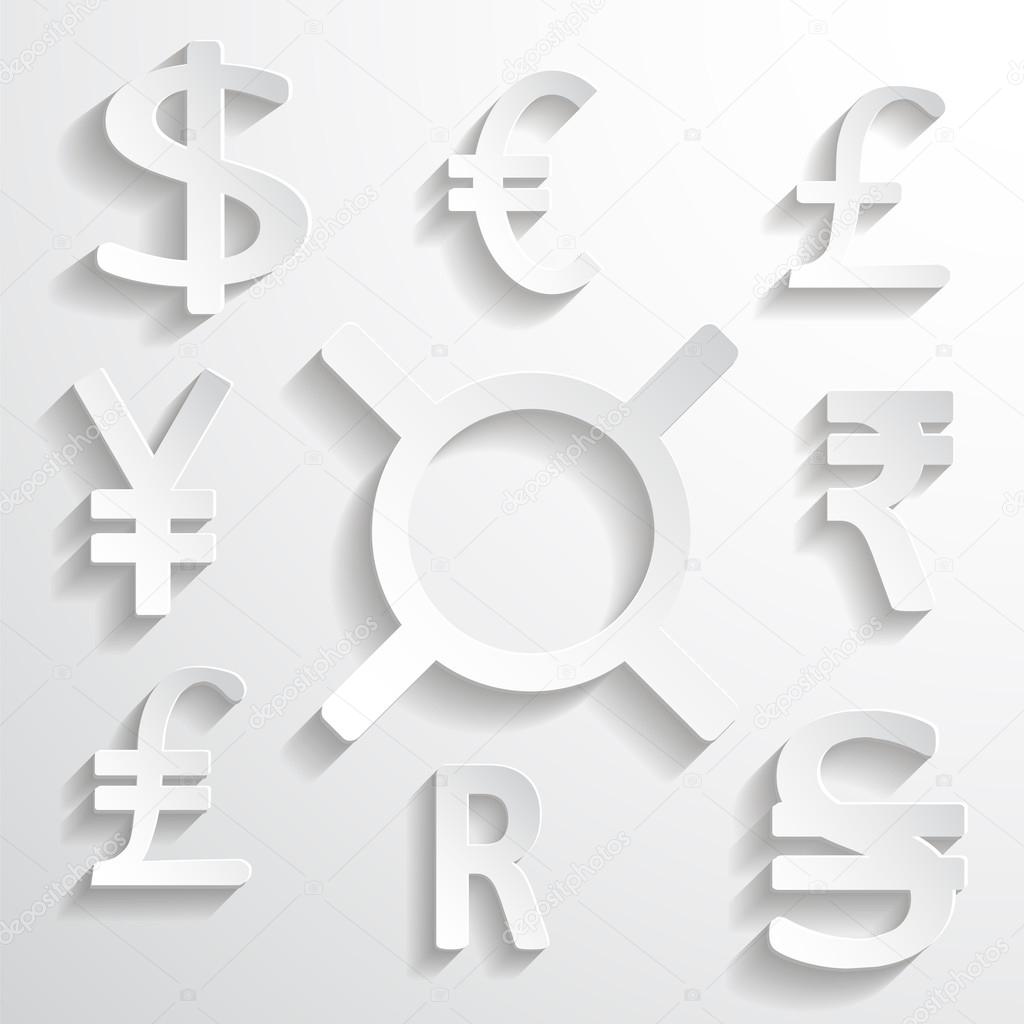 White Paper Currency Signs