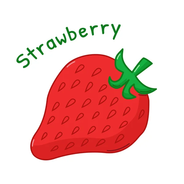 Isolée icône fraise — Image vectorielle