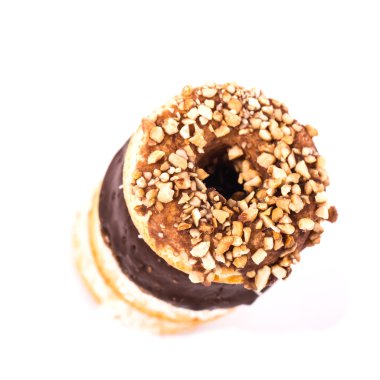 Çörekler beyaz arkaplanda izole edilmiş