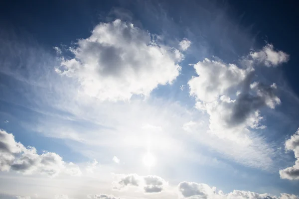 Blue sky with cloud closeup — Stock Photo, Image