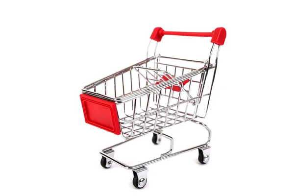 Shopping cart isolated on white background — Stock Photo, Image