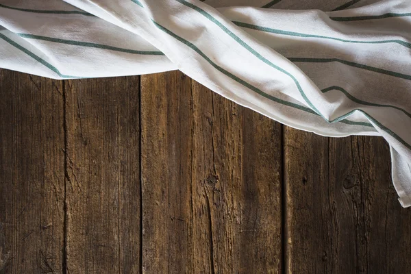 Скатертина текстиль на дерев'яному фоні — стокове фото