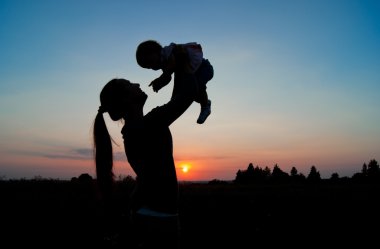 gün batımında siluet