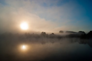 sis su gündoğumu arka plan üzerinde üzerinde