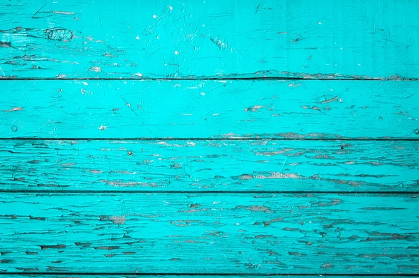 Staré dřevěné malované pozadí v tyrkysové barvě. — Stock fotografie