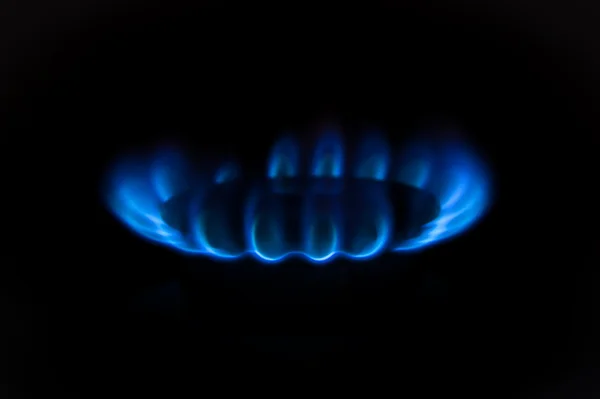 Gas burners in the kitchen oven — Stock Photo, Image