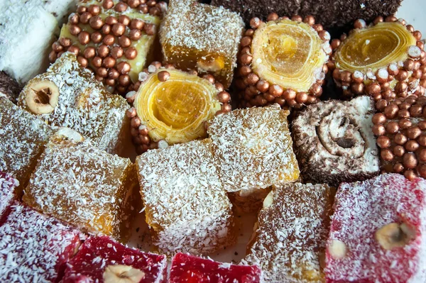Różnorodnych barów Turcy (cukier pokryte miękkie cukierki) — Zdjęcie stockowe