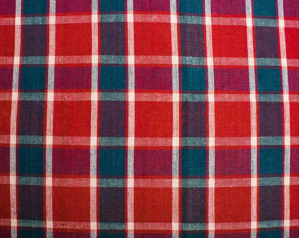 Red checkered tablecloth — Stock Photo, Image