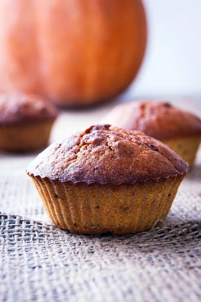 Domácí podzimní dýňová muffin — Stock fotografie